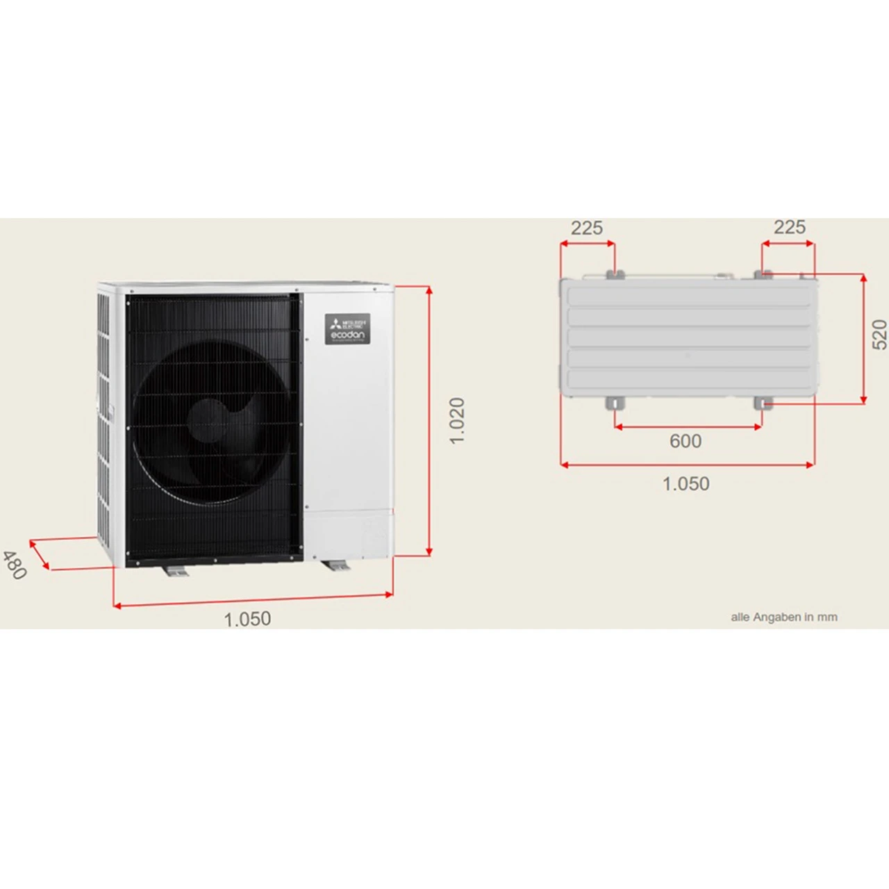 Mitsubishi Zubadan Wärmepumpen-Set 1.11 Split-System 6 KW Mit Hydromodul 7 Mitsubishi Zubadan Wärmepumpen-Set 1.11 Split-System 6 KW Mit Hydromodul – Bild 5