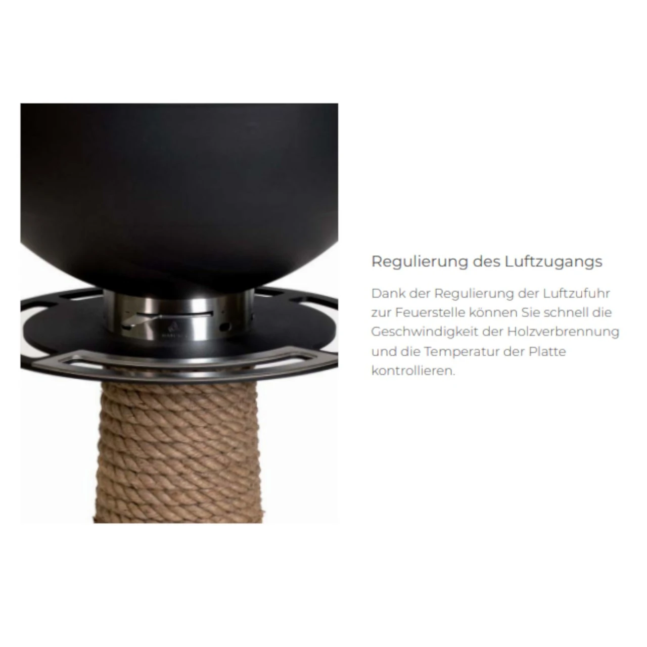 Juno 600 Gartenkamin Plancha Grill Schwarz 14 Juno 600 Gartenkamin Plancha Grill Schwarz – Bild 12