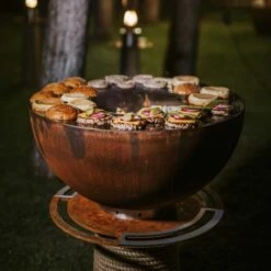 Juno 1000 Gartenkamin Plancha Grill Cortenstahl -Heizungsanlagen masuria m leuchturm gartenkamin grill2 1280x1280 3