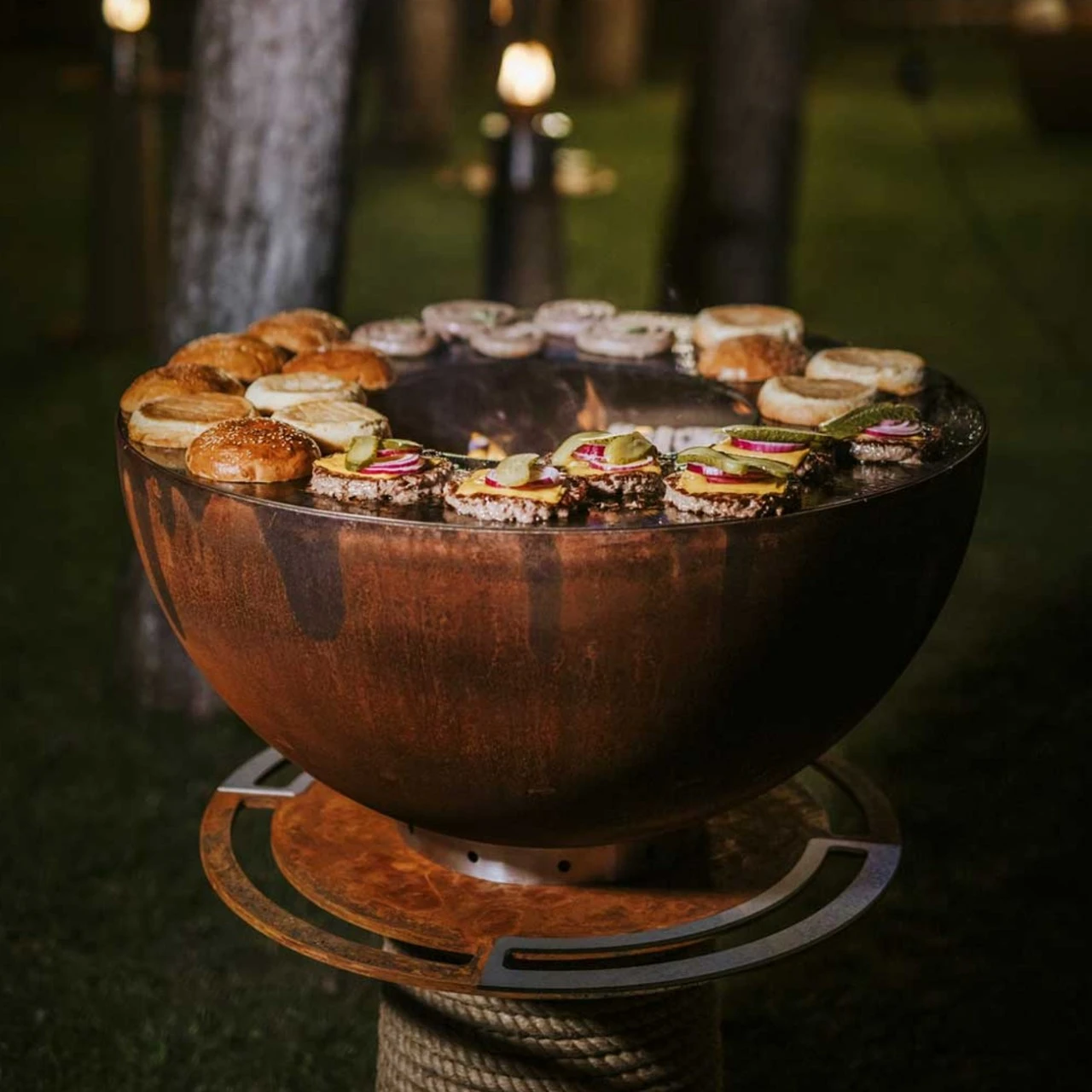 Juno 800 Gartenkamin Plancha Grill Schwarz 10 Juno 800 Gartenkamin Plancha Grill Schwarz – Bild 8