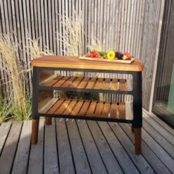 Nexo Holz Grill-Tisch / Beistelltisch Schwarz -Heizungsanlagen masuria nexo grill tisch schwarz web6 1280x1280