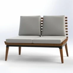 Nexo Iroko-Holz Zweisitzer Garten Sofa Schwarz -Heizungsanlagen masuria nexo sofa2 gartenmoebel outdoor schwarz web2 1280x1280