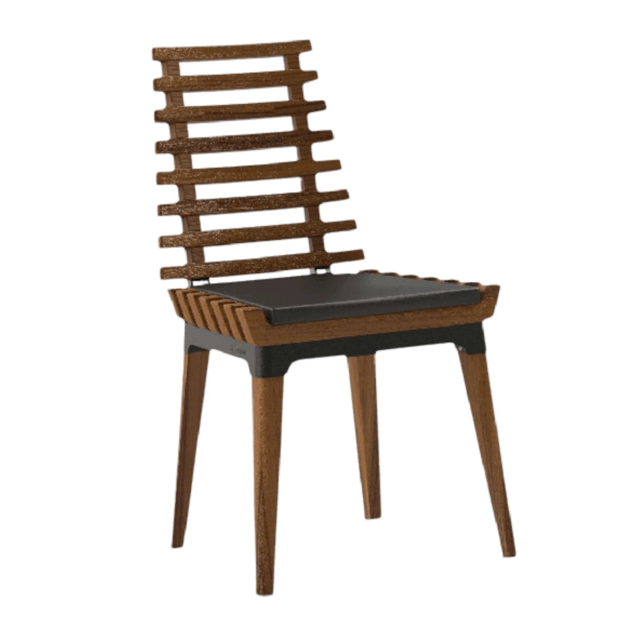 Nexo Iroko-Holz Garten Terrassen Stuhl Schwarz 3 Nexo Iroko-Holz Garten Terrassen Stuhl Schwarz