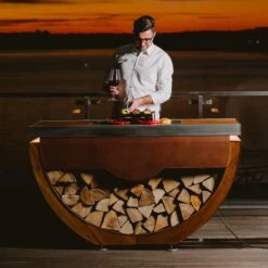 Narie Outdoor Kücheninsel Grill Cortenstahl -Heizungsanlagen masuria outdoor k che k cheninsel holzofen corten2 1280x1280