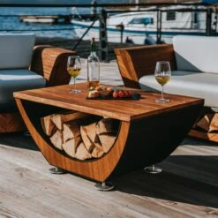 Narie Outdoor Couch Tisch Schwarz