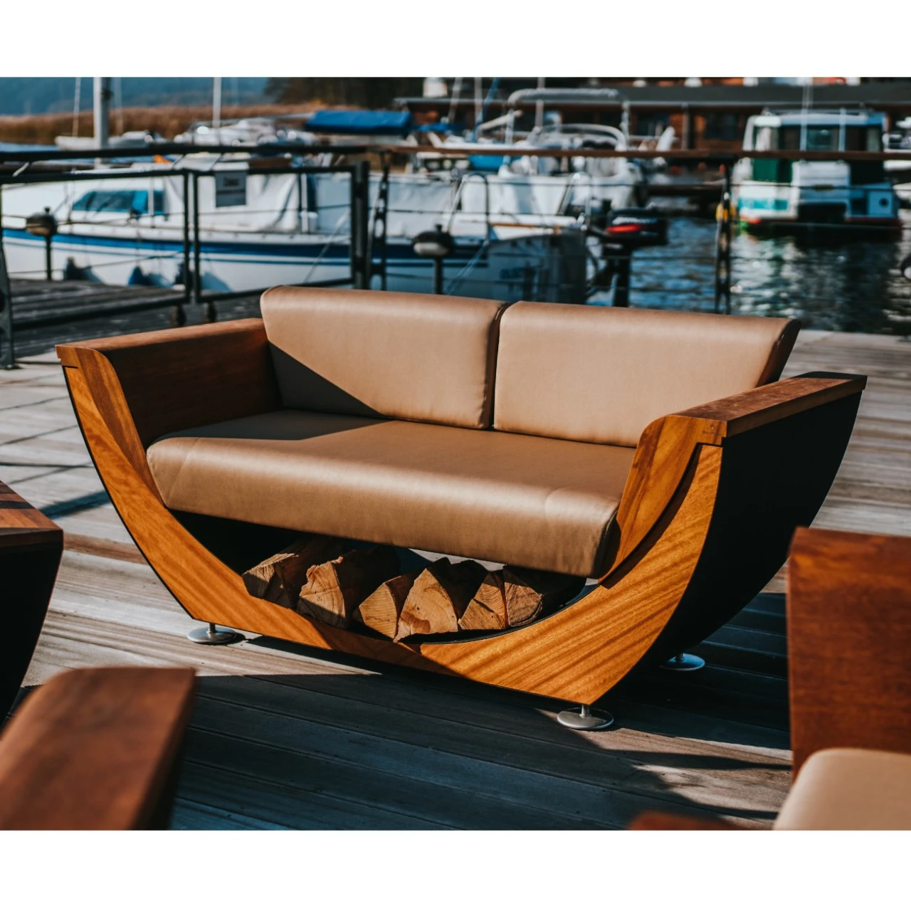 Narie Outdoor Lounge Sitzgruppe Mit Couch Tisch Schwarz Beige 4 Narie Outdoor Lounge Sitzgruppe Mit Couch Tisch Schwarz Beige – Bild 2