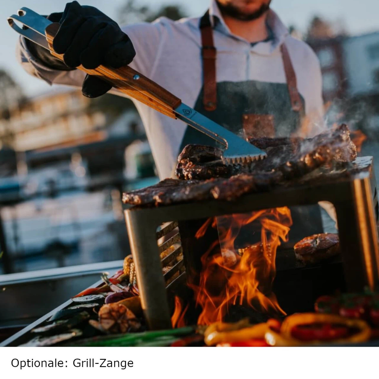 Juno 600 Gartenkamin Plancha Grill Schwarz 22 Juno 600 Gartenkamin Plancha Grill Schwarz – Bild 20