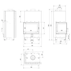 MBZ13 Wassergeführter Linksverglaster Kamineinsatz 13kW 20 MBZ13 Wassergeführter Linksverglaster Kamineinsatz 13kW -Heizungsanlagen mbz pw 13 l bs w masse 1280x1280