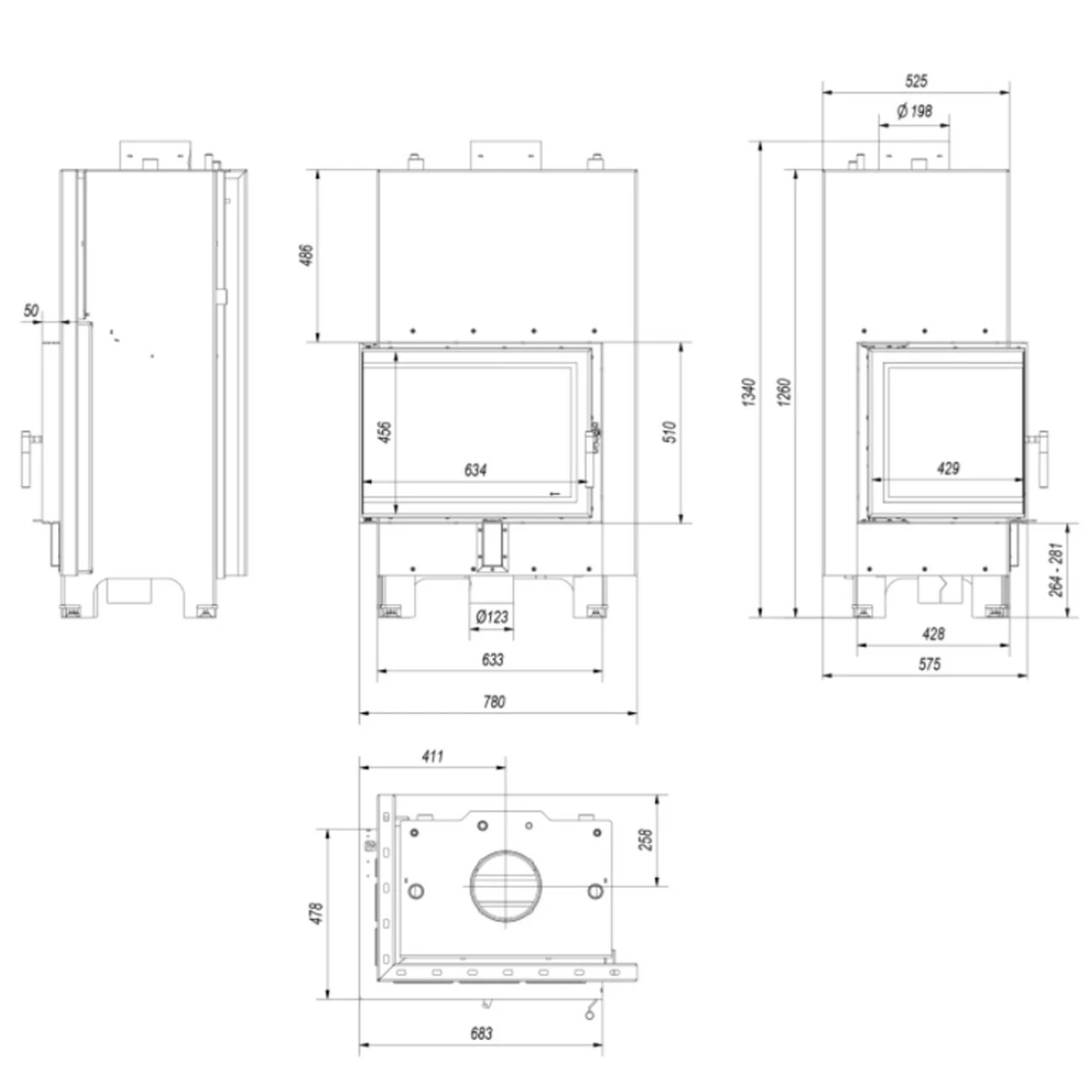 MBZ13 Wassergeführter Linksverglaster Kamineinsatz 13kW 9 MBZ13 Wassergeführter Linksverglaster Kamineinsatz 13kW – Bild 7