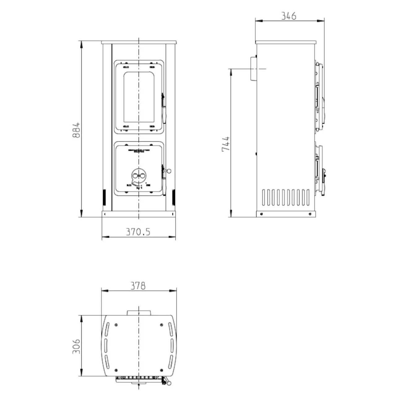 Milano AT II Cappuccino Kaminofen 5KW Dauerbrandofen 5 Milano AT II Cappuccino Kaminofen 5KW Dauerbrandofen – Bild 3