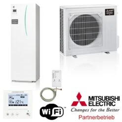 Mitsubishi Eco Inverter Heizen/Kühlen 4 KW Wärmepumpen Set 9.14