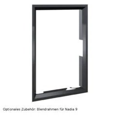 Nadia 9 Warmluft Kamineinsatz 9 KW -Heizungsanlagen nadia 9 blendrahmen 1280x1280