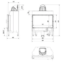 Nadia 12 Warmluft Kamineinsatz 12kW -Heizungsanlagen nadia 12 masse 1280x1280