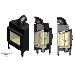 Nadia 9 Warmluft Kamineinsatz 9 KW -Heizungsanlagen nadia luftzirkulation 1280x1280 2