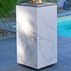 Neocube-o Calacatta Silk Terrassenstrahler / Heizstrahler -Heizungsanlagen neocube o heizstrahler heizpilz terrassenstrahler calacatta web3 1280x1280