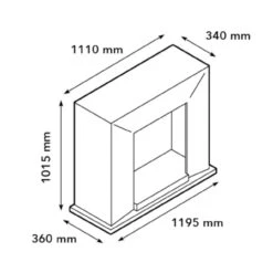 Nero Levico Naturstein Weiß LED Kamin -Heizungsanlagen nero led kamin elektrischer kamin masse 1280x1280
