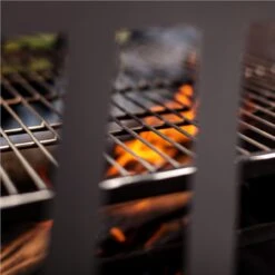 Gartenkamin / Grill BLF-02 Cortenstahl -Heizungsanlagen nomlilo gartenkamin BLF02 grill schwarz detail 1280x1280