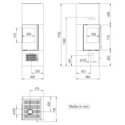 Aracar Compact Mit Kaminbauplatten 5kW Türanschlag Links DIBT -Heizungsanlagen olsberg aracar compact eck kaminofen masse 1280x1280