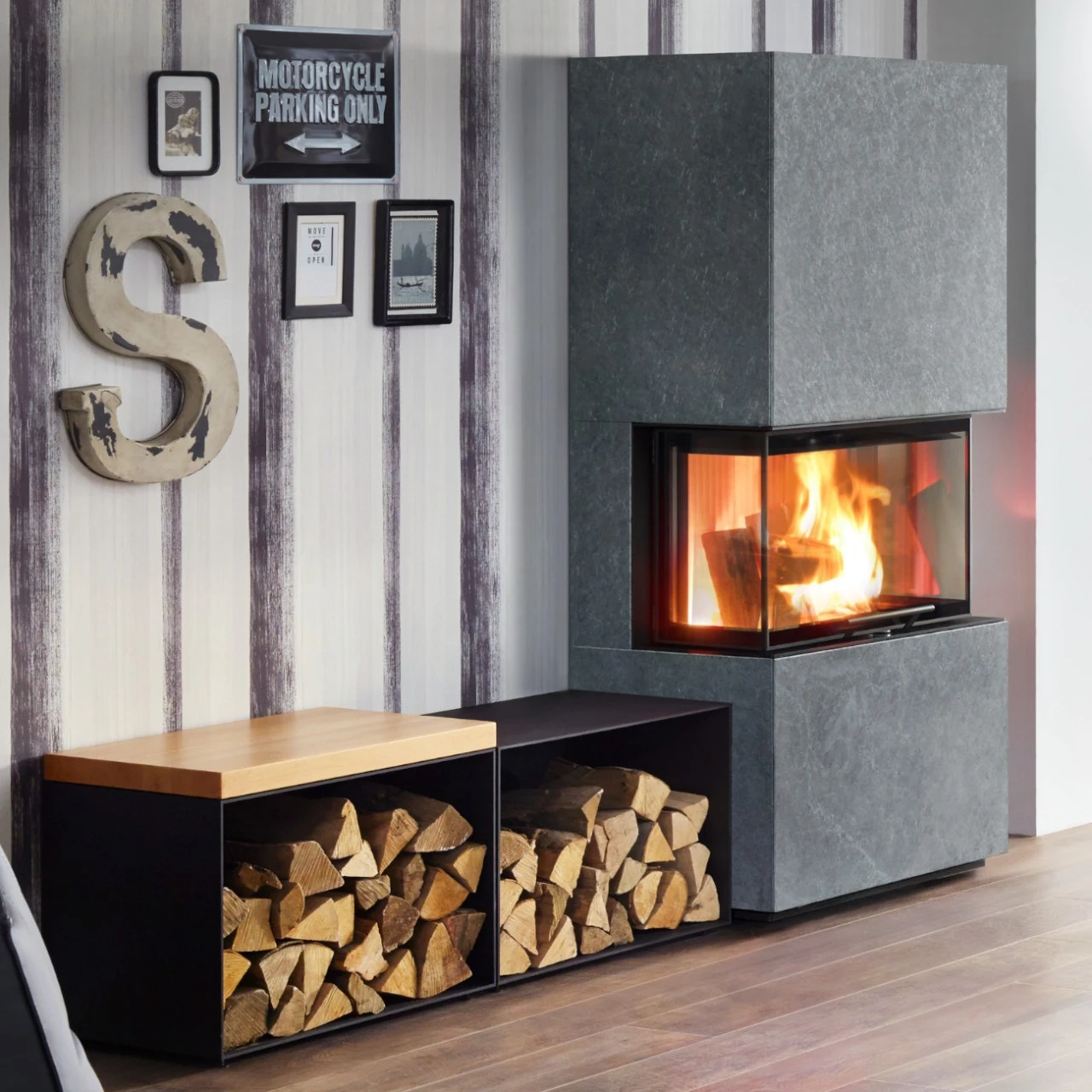 Osorno Panorama Serpentinstein Kaminofen 7,8 KW 4 Osorno Panorama Serpentinstein Kaminofen 7,8 KW – Bild 2