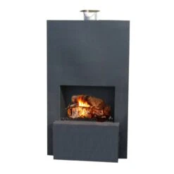 Outdoor/Garten Kamin Feuersäule Pinacate In Schwarz Stahl