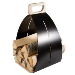 Pisla Design By HTT Holzkorb / Kaminkorb Kelo Schwarz