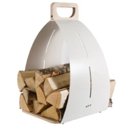 Pisla Design By HTT Holzkorb / Kaminkorb Kelo Weiß