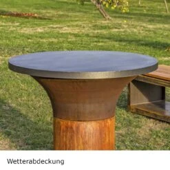 Gartenkamin Plancha Grill CIRCUS HIGH Cortenstahl -Heizungsanlagen plancha grill feuercampus365 cyrcus detail3 1280x1280 1