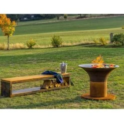 Gartenkamin Plancha Grill CIRCUS HIGH Cortenstahl -Heizungsanlagen plancha grill feuercampus365 cyrus high web2 1280x1280