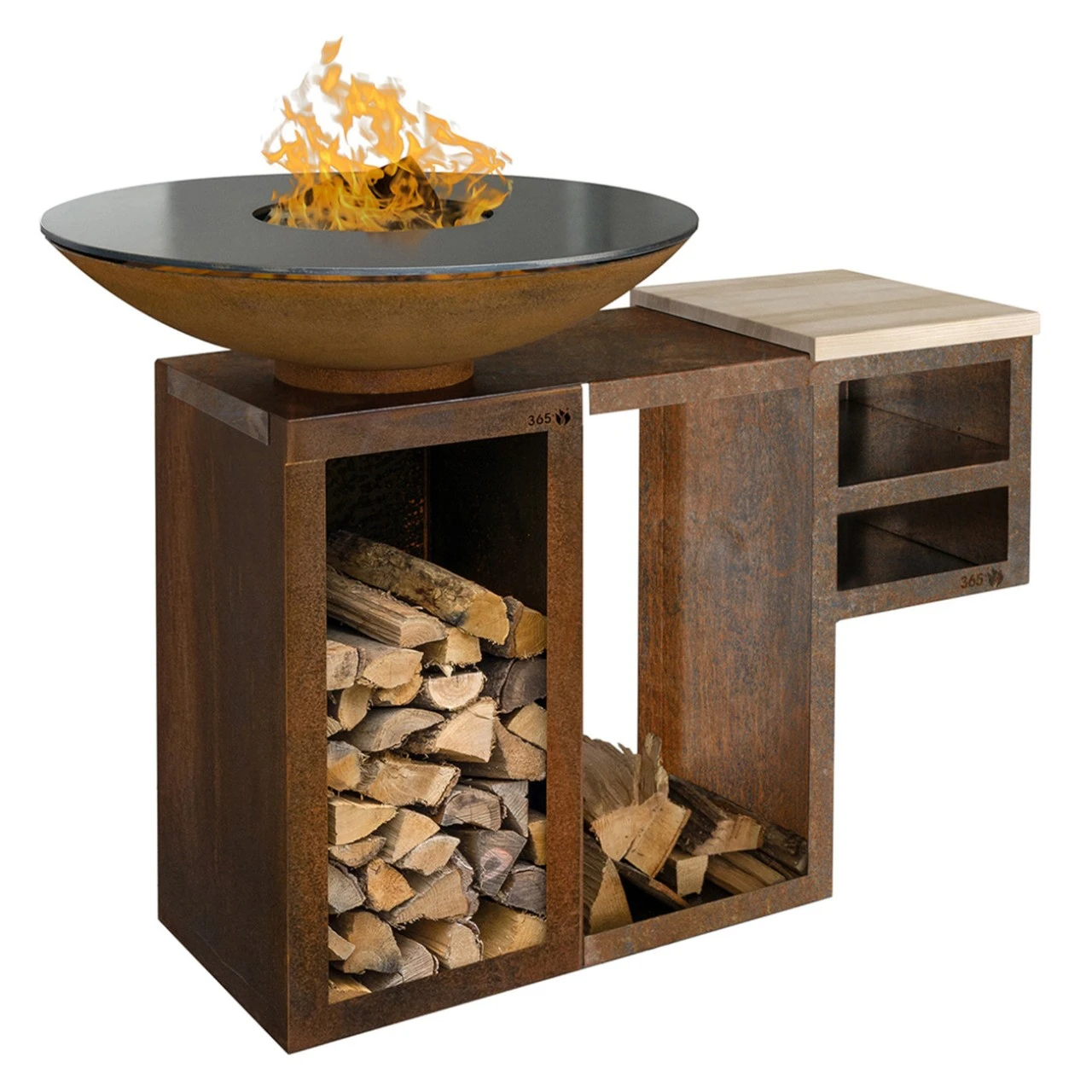 Gartenkamin Plancha Grill Premium PIO80 Cortenstahl 7 Gartenkamin Plancha Grill Premium PIO80 Cortenstahl – Bild 5