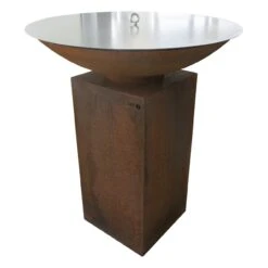 Gartenkamin Plancha Grill PIO100 Schwarz Mit Holzfach -Heizungsanlagen plancha grill feuercampus365 pio wetterabdeckung3 1280x1280