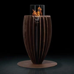 GlammFire Tuli Premium Stehtisch / Ethanolkamin Aus Corten Stahl