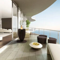 GlammFire Tuli Premium Stehtisch / Ethanolkamin Aus Corten Stahl -Heizungsanlagen premium tuli corten7 1280x1280