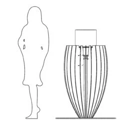 GlammFire Tuli Premium Stehtisch / Ethanolkamin -Heizungsanlagen premium tuli masse1 1280x1280 1