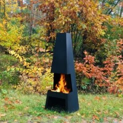 Outdoor/Garten Kamin Pular Schwarz 7 Outdoor/Garten Kamin Pular Schwarz -Heizungsanlagen pular schwarz gartenkamin web2 1280x1280