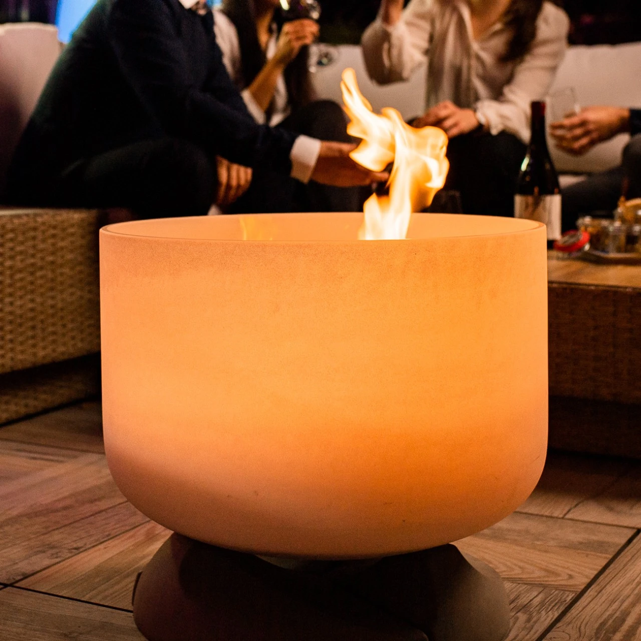 QFlame Ethanol Quarz Feuerschale Terrassen Set 4 QFlame Ethanol Quarz Feuerschale Terrassen Set – Bild 2