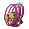 Designer Ovale Holzablage Mit Kaminbesteck Violett -Heizungsanlagen sa001f web 1280x1280
