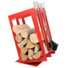 Designer Rechteckige Holzablage Mit Kaminbesteck Rot 1 Designer Rechteckige Holzablage Mit Kaminbesteck Rot -Heizungsanlagen sa002r web 1280x1280