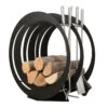 Designer Runde Holzablage Mit Kaminbesteck Schwarz -Heizungsanlagen sa003b web 1280x1280