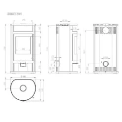 Salado Compact Kaminofen Schwarz 6kW -Heizungsanlagen salado kaminofen stahl masse 1280x1280