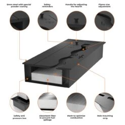 Slim Line Insert Black 600 Ethanolbrenner Einbaumodul -Heizungsanlagen slim line black ethanol brenner klein detail 1280x1280