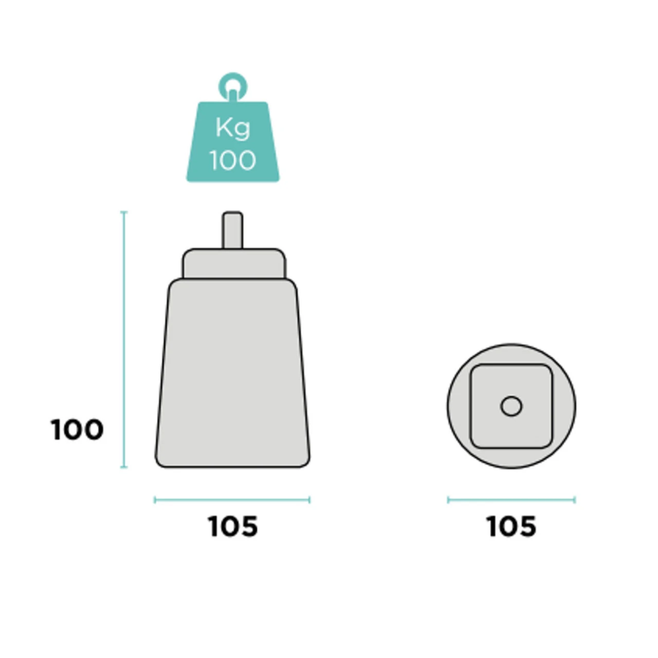 Untergestell / 4 Füße Für Klimaanlagen Und Wärmepumpen Bis 400 Kg 4 Untergestell / 4 Füße Für Klimaanlagen Und Wärmepumpen Bis 400 Kg – Bild 2