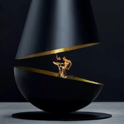Thales Designer Bio-Ethanol Kamin Gold -Heizungsanlagen thales gold web5 1280x1280