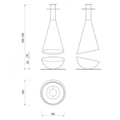 Thales Designer Bio-Ethanol Kamin Schwarz -Heizungsanlagen thales masse1 1280x1280