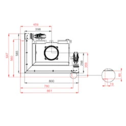 Therm V8CL Eck-Kamineinsatz Links 8kW Hebetür -Heizungsanlagen therm v8cl masse2 1280x1280