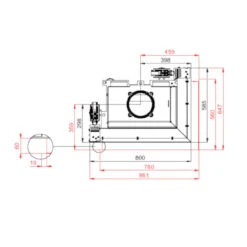 Therm V8CP Eck-Kamineinsatz Rechts 8kW Hebetür -Heizungsanlagen therm v8cp masse2 1280x1280