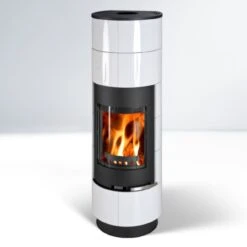 Delia Speicher-Kaminofen Mit Weißen Kacheln 7kW