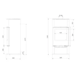 Tofa Kaminofen 8kW Schwarz Mit Teefach 12 Tofa Kaminofen 8kW Schwarz Mit Teefach -Heizungsanlagen tofa kaminofen holzofen masse1 1280x1280