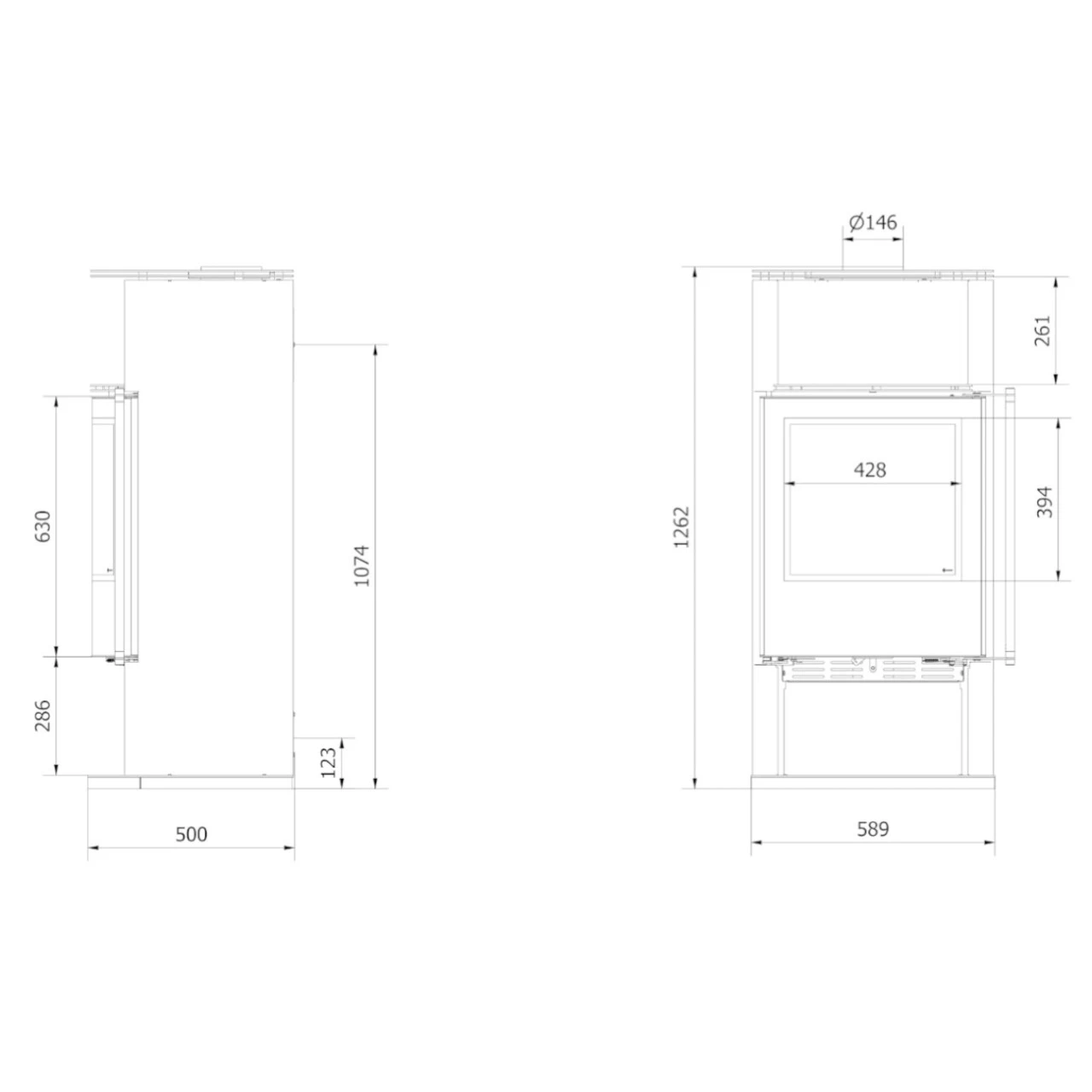 Tofa Kaminofen 8kW Schwarz Mit Teefach 7 Tofa Kaminofen 8kW Schwarz Mit Teefach – Bild 5