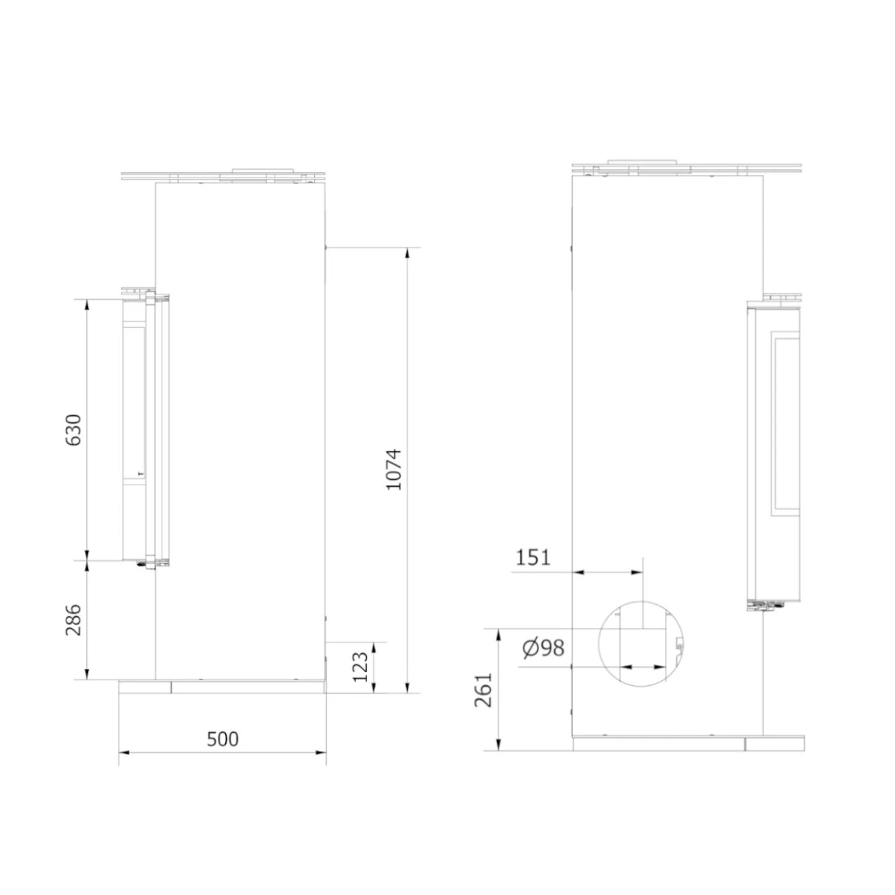 Tofa Kaminofen 8kW Schwarz Mit Teefach 8 Tofa Kaminofen 8kW Schwarz Mit Teefach – Bild 6