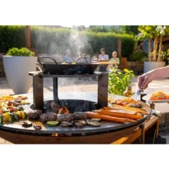 Gartenkamin Plancha Grill CIRCUS LOW Cortenstahl -Heizungsanlagen top plancha grillaufsatz feuercampus365 web2 1280x1280 2